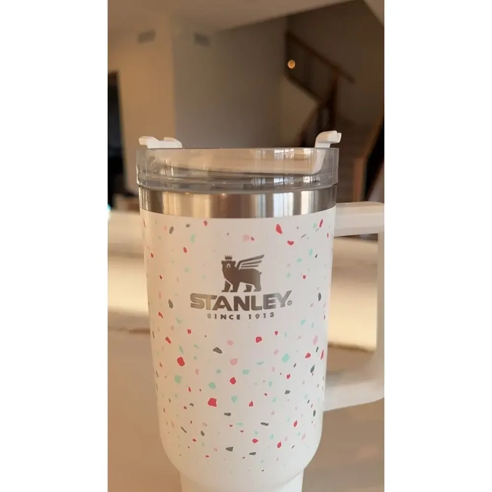 Stanley Adventure Travel Quencher Tumbler 40oz Confetti Terrazzo - Picture 2 of 7